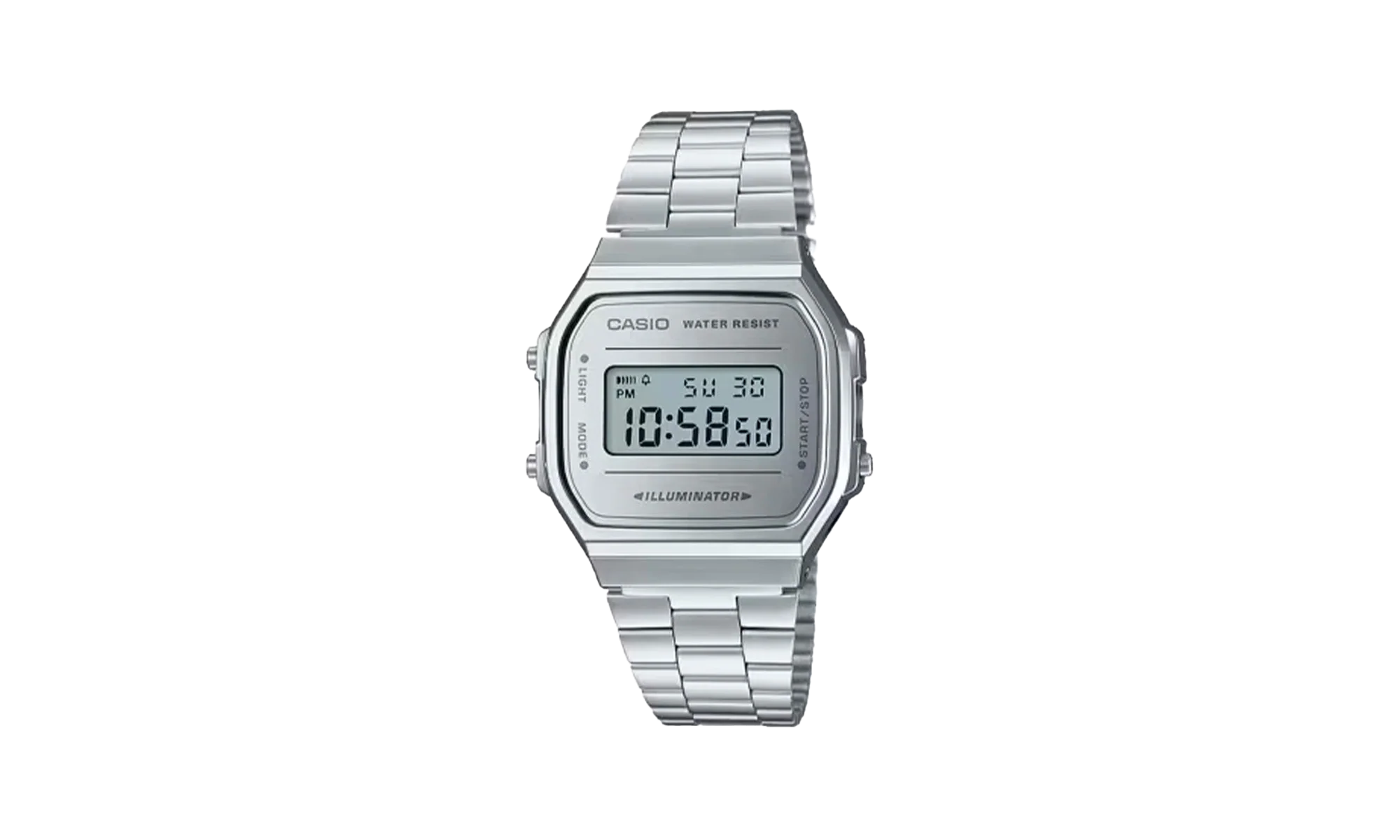 Vintage A168 Digital "Silver" A168WEM 7VT