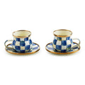 Royal Check Espresso Cup & Saucer Set
