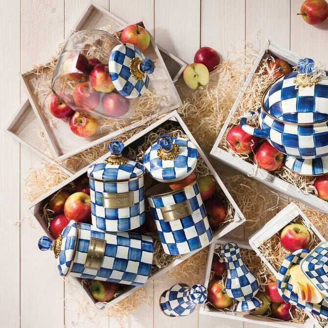 Royal Check Enamel Canisters
