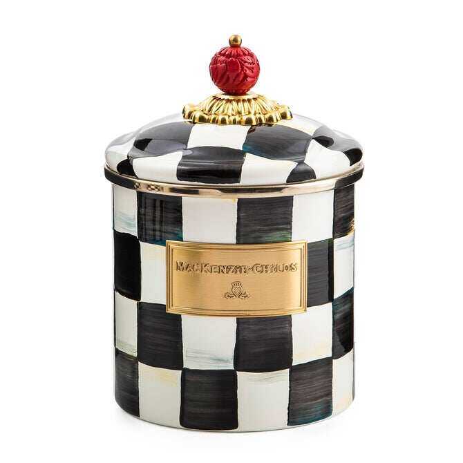 Courtly Check Enamel Canisters