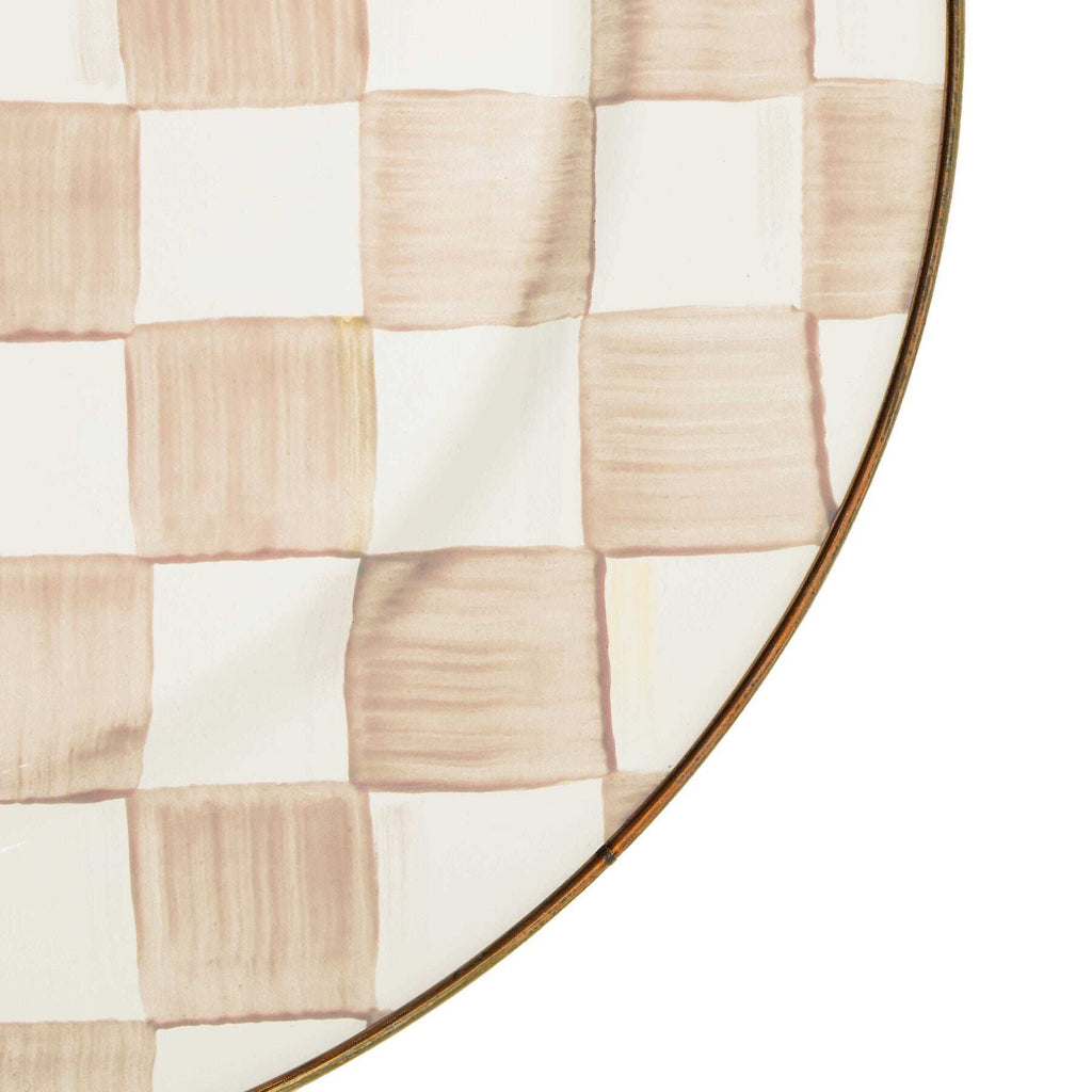 Mackenzie-Childs Mocha Check Serving Platter