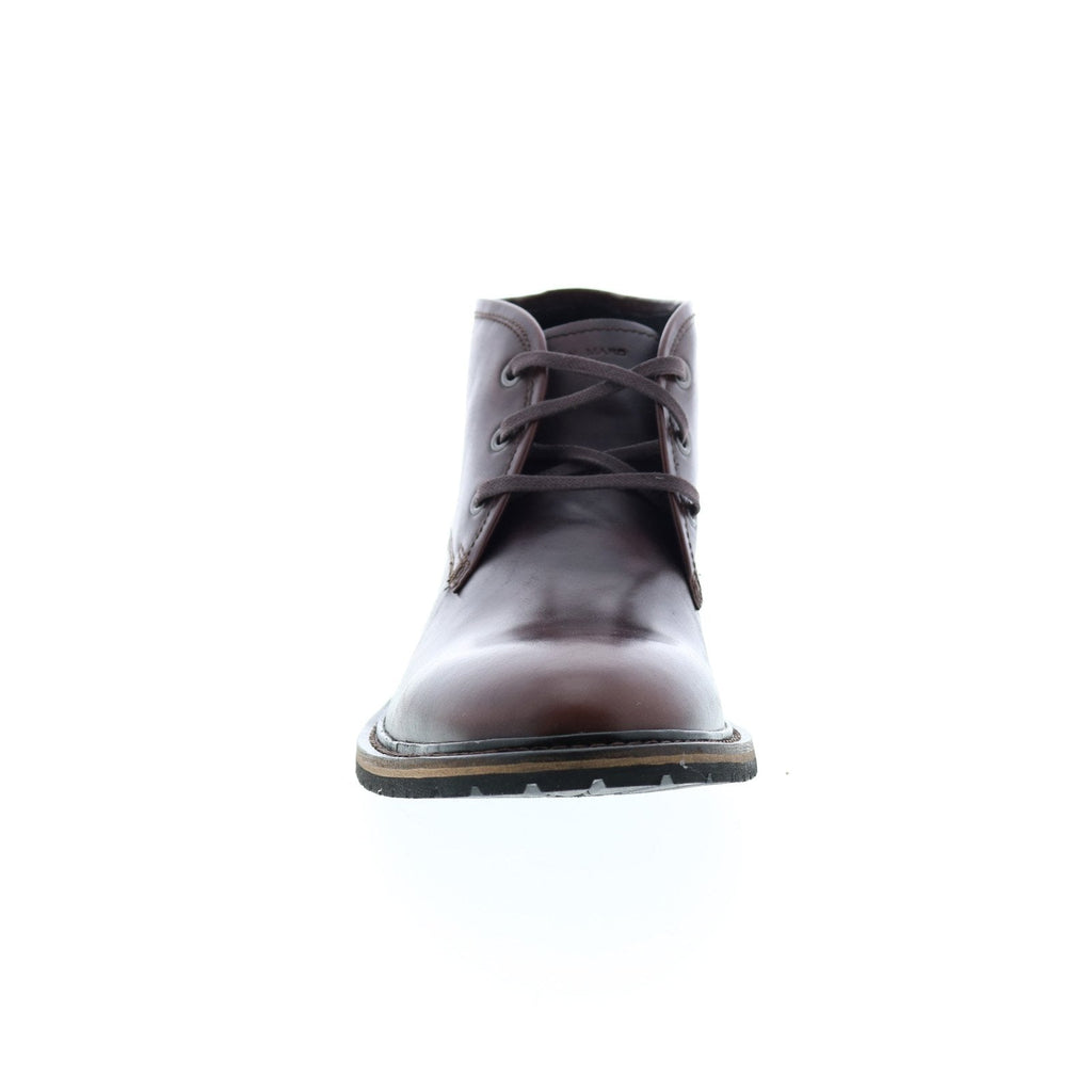 Andrew Marc Woodside AM1022-644 Mens Burgundy Leather Lace Up Chukkas Boots