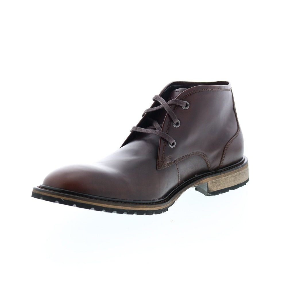 Andrew Marc Woodside AM1022-644 Mens Burgundy Leather Lace Up Chukkas Boots
