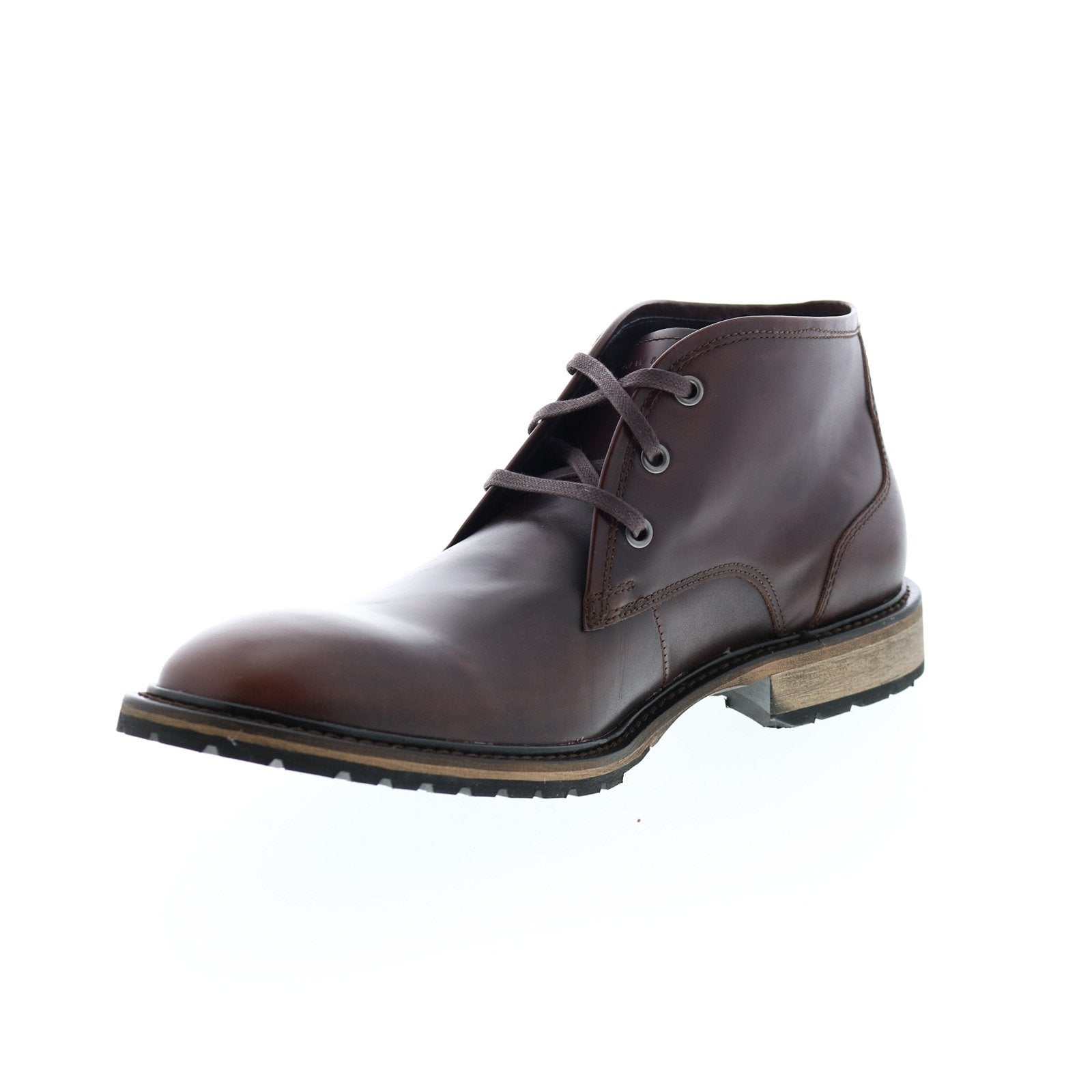 Andrew Marc Woodside AM1022-644 Mens Burgundy Leather Lace Up Chukkas Boots