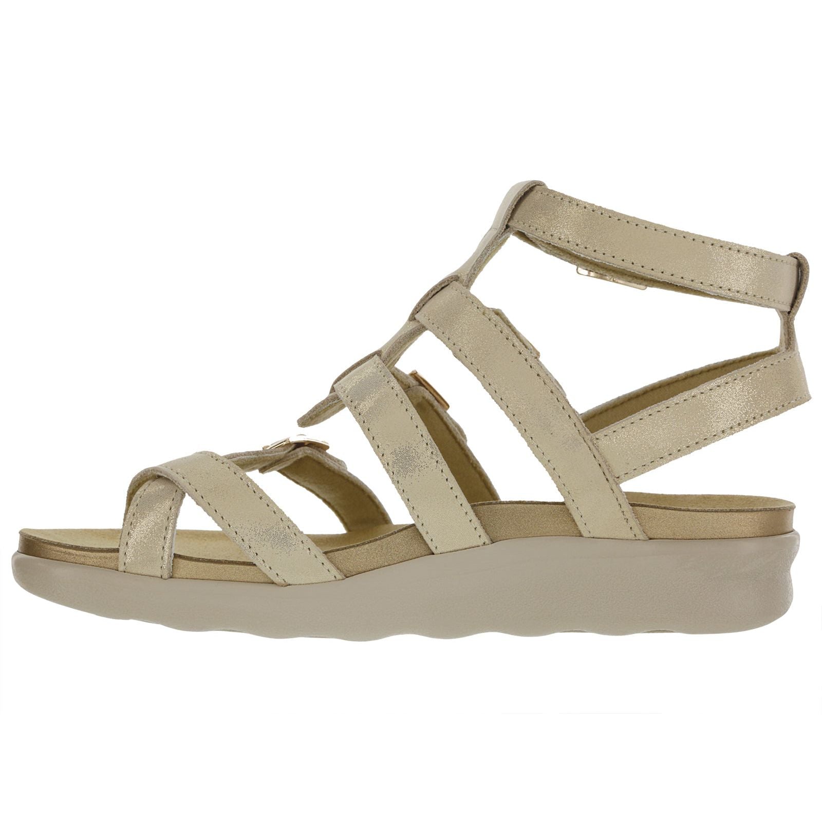 Womens Aria Sandal in Soft Gold