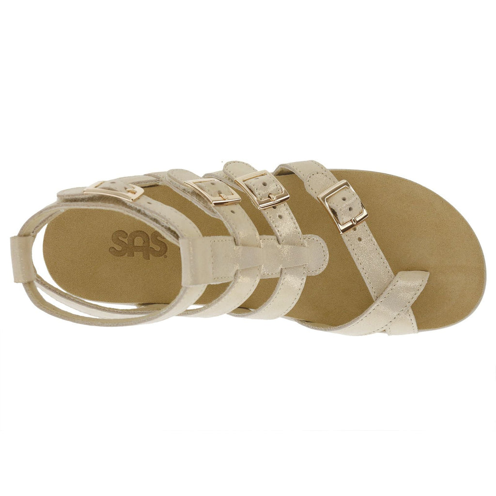 Womens Aria Sandal in Soft Gold