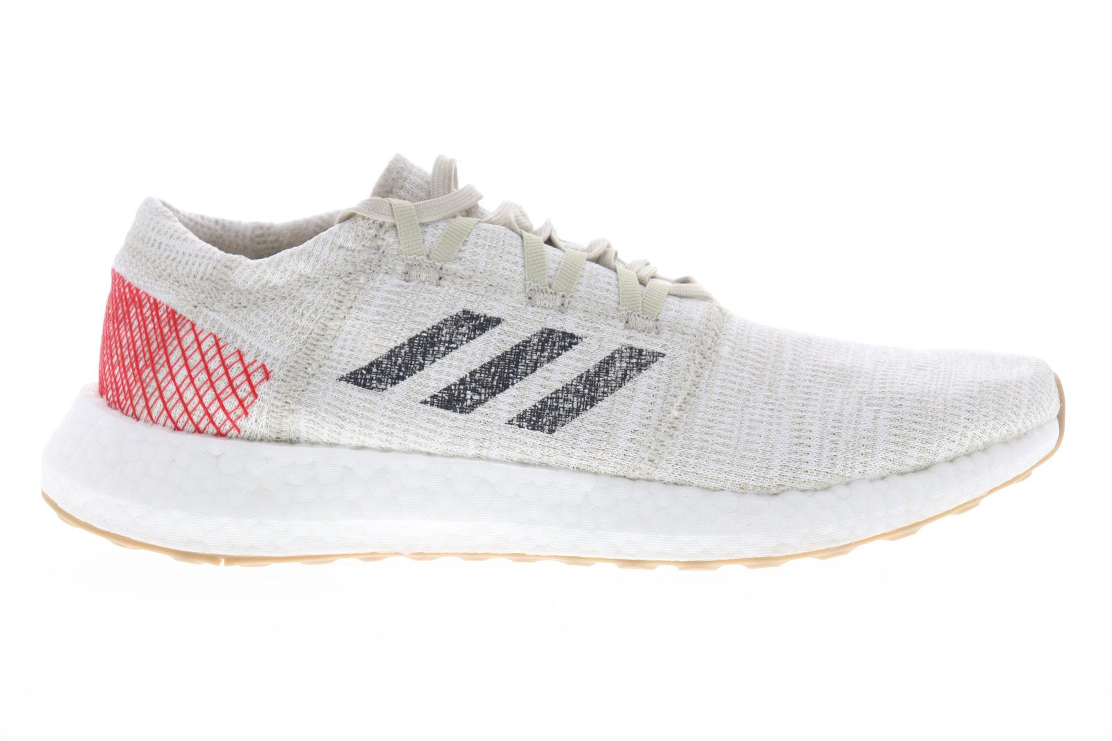 Pureboost Go B37805 Mens Gray Canvas Low Top Athletic Running Shoes