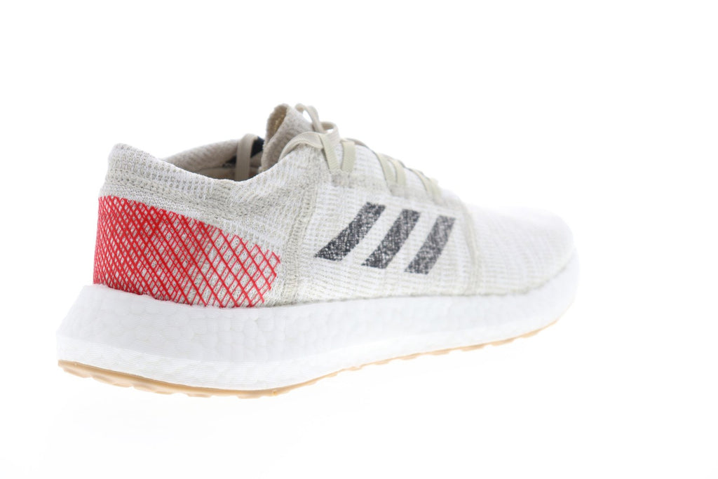 Pureboost Go B37805 Mens Gray Canvas Low Top Athletic Running Shoes