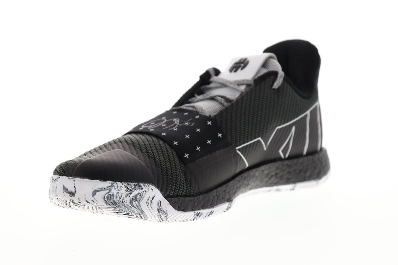Harden Vol.3 BB7723 Mens Black Canvas Athletic Gym Basketball Shoes