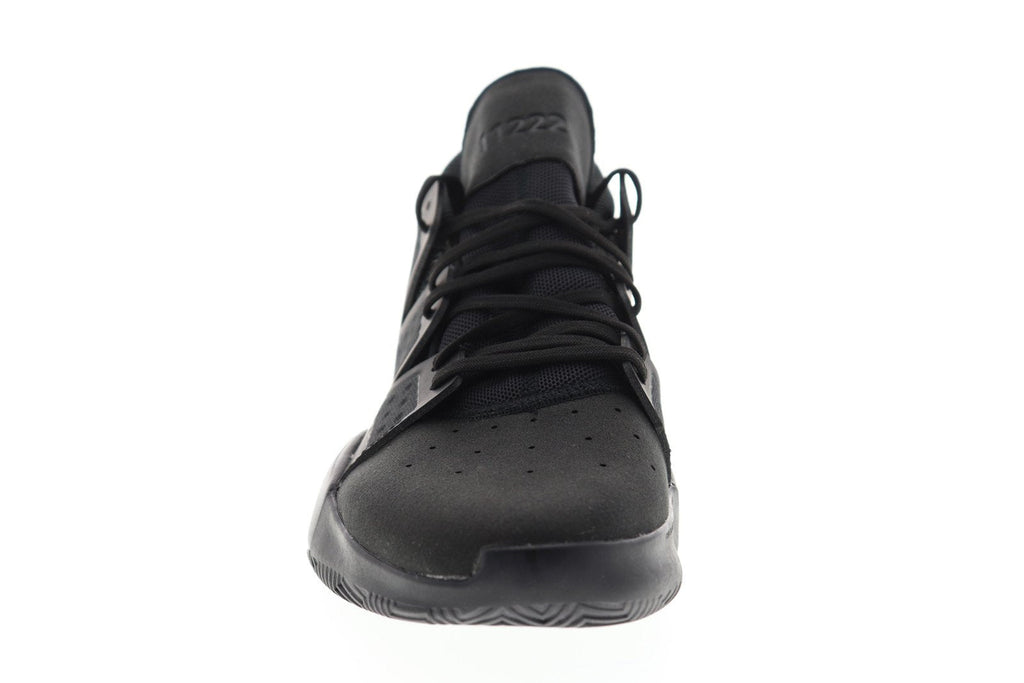 Pro Vision BB9303 Mens Black Canvas Mid Top Athletic Gym Basketball Shoes
