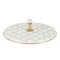 Sterling Check Enamel Cheese Course - Serveware