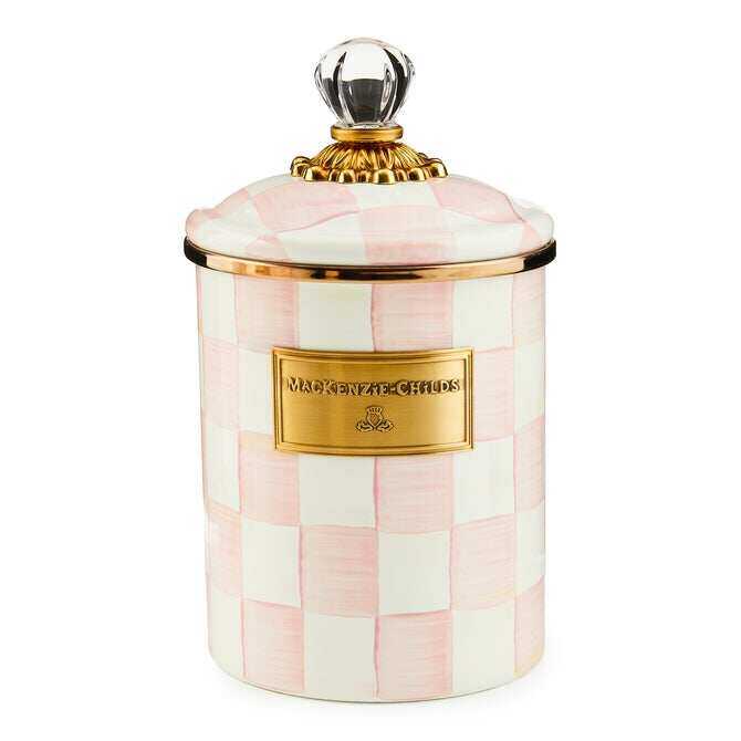Rosy Check Enamel Canisters