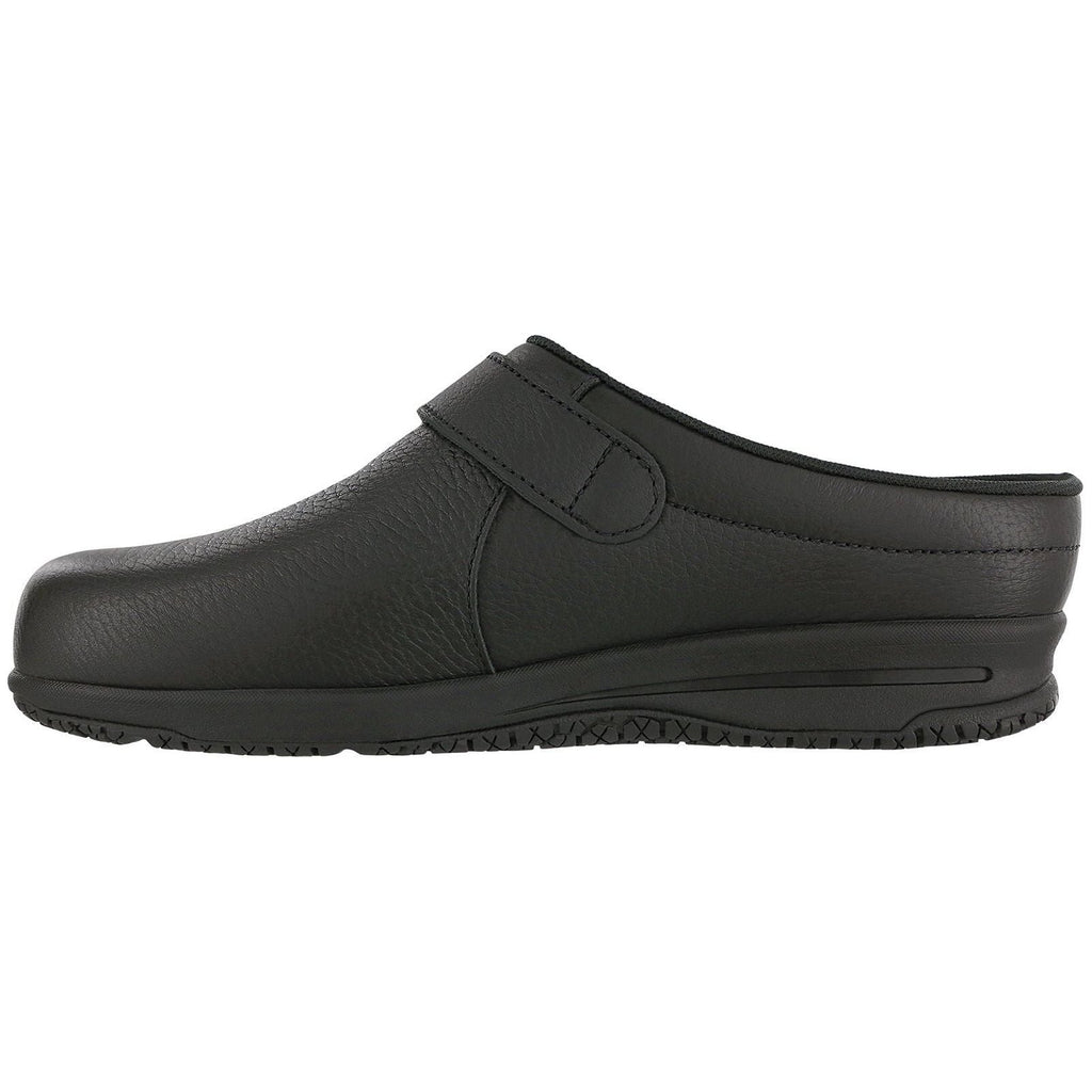 Women's Clog SR Slip Resistant Loafer in Black Wide