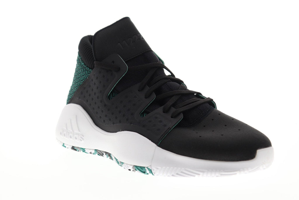 Pro Vision D96946 Mens Black Canvas Mid Top Athletic Gym Basketball Shoes