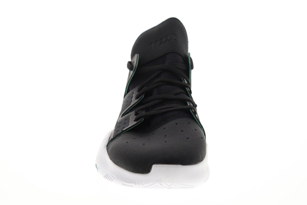 Pro Vision D96946 Mens Black Canvas Mid Top Athletic Gym Basketball Shoes