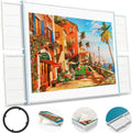 Rotating Puzzle Board with Drawers and Cover,Tilt&Lazy Susan