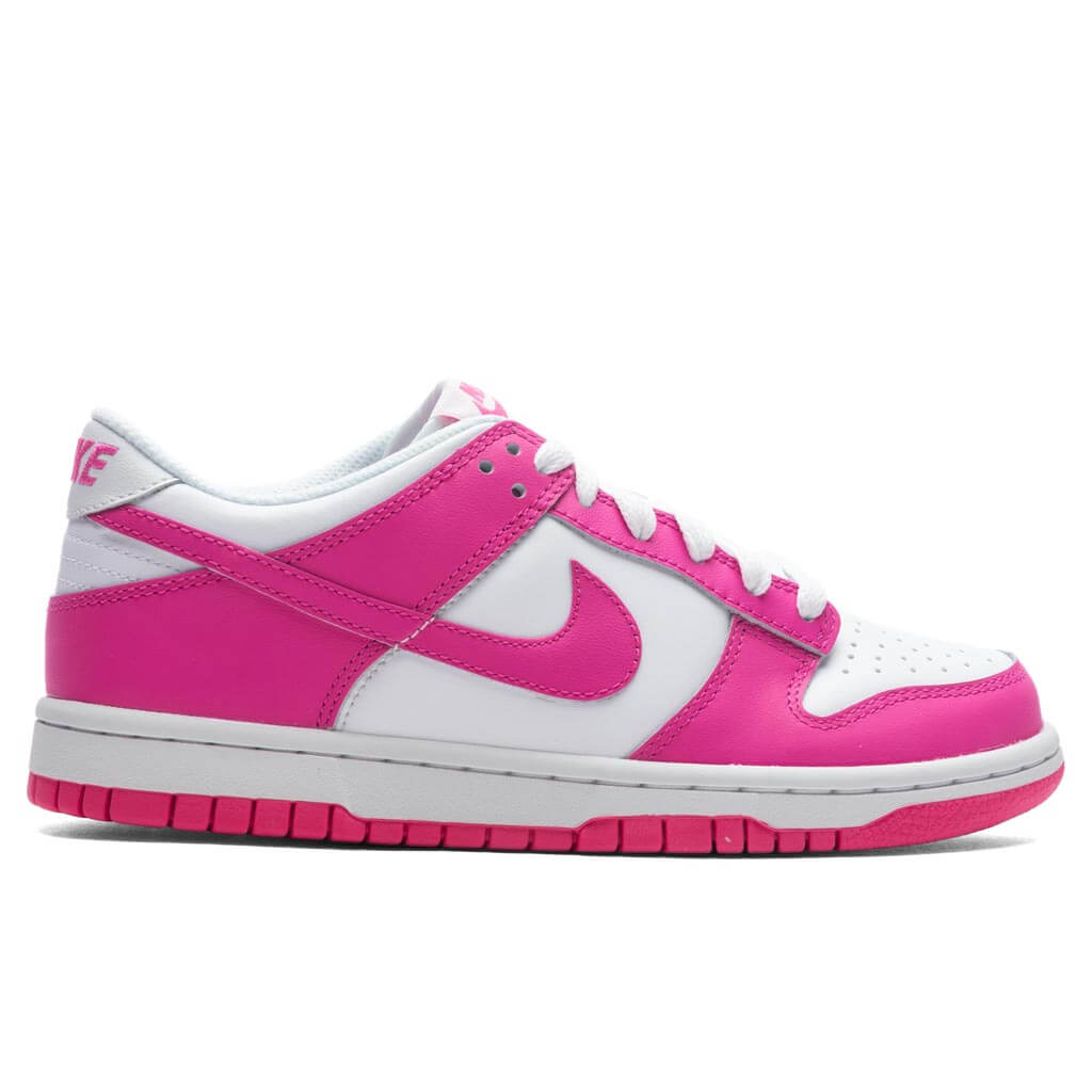 Dunk Low (GS) - White/Laser Fuchisa