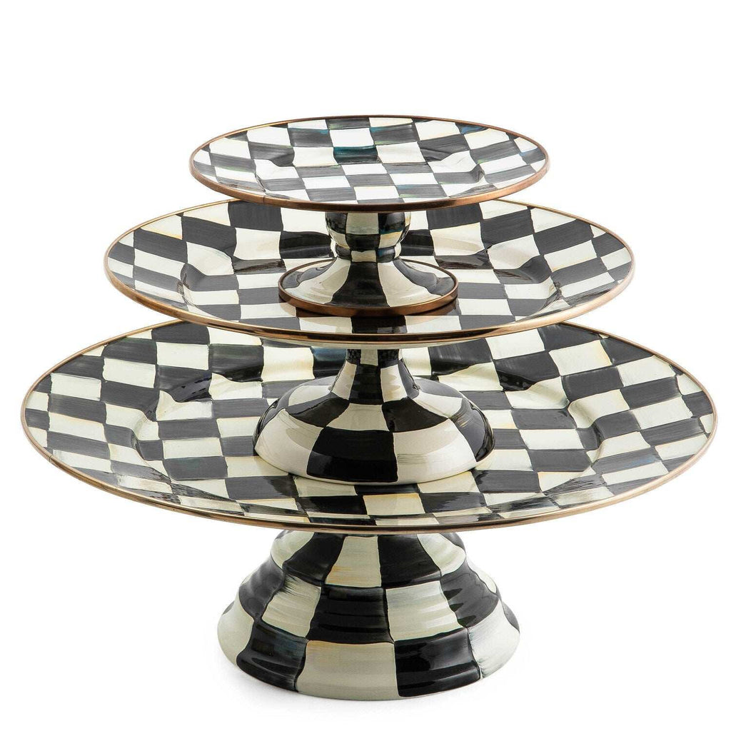 Courtly Check Mini Pedestal Platter by Mackenzie-Childs