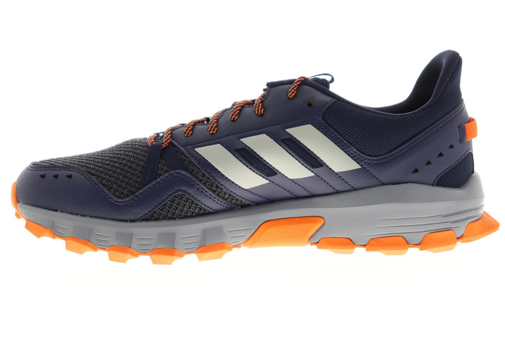 Rockadia Trail EE9557 Mens Blue Leather Low Top Athletic Hiking Shoes