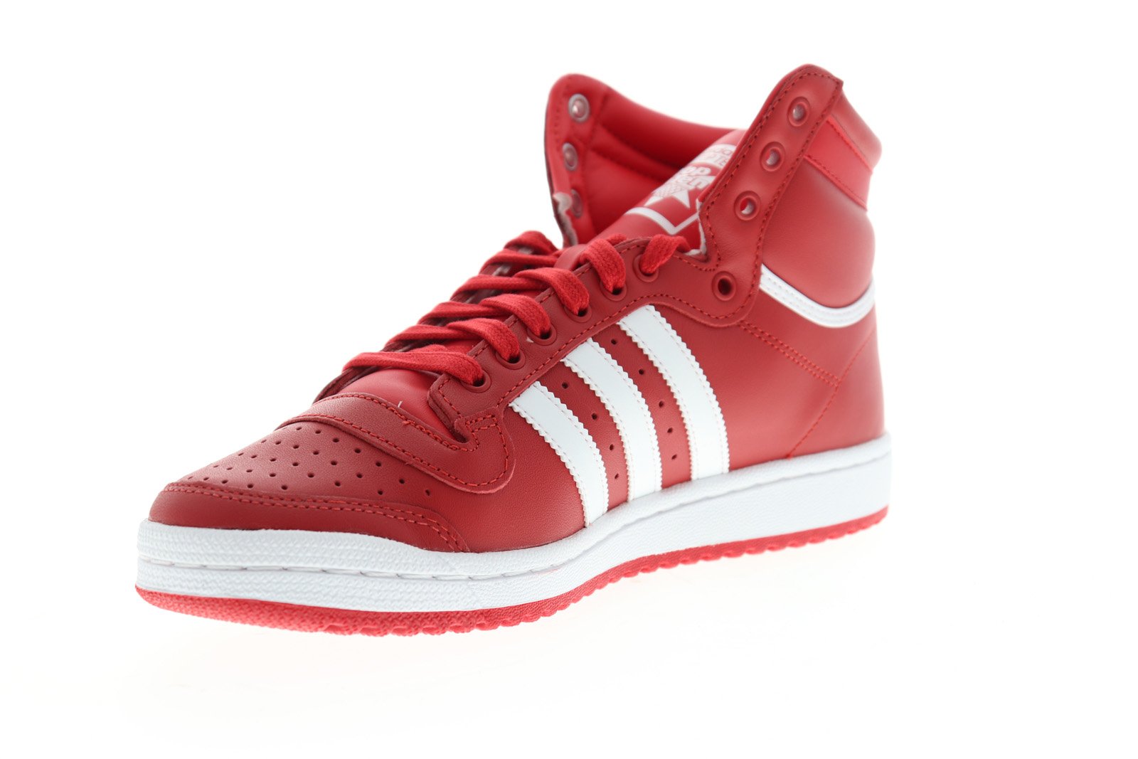 Top Ten HI EF2518 Mens Red Leather High Top Lifestyle Sneakers Shoes