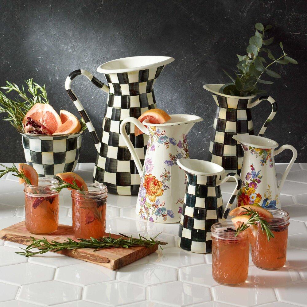 Courtly Check Enamel Practical Pitcher - Medium