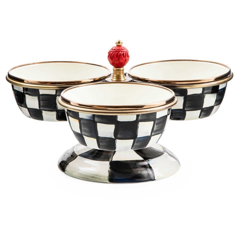 Courtly Check Enamel Triplicity by Mackenzie-Childs