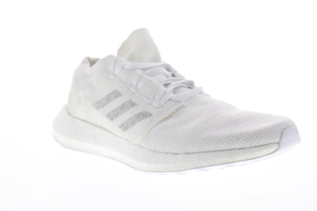 Pureboost Go F35787 Mens White Canvas Low Top Athletic Running Shoes