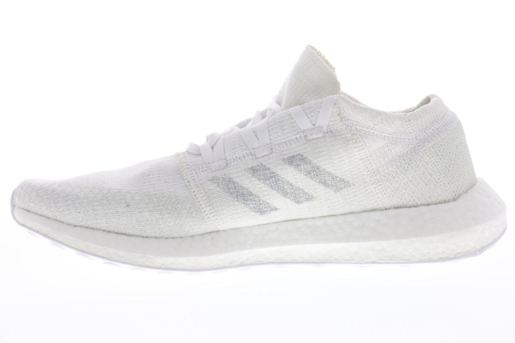 Pureboost Go F35787 Mens White Canvas Low Top Athletic Running Shoes
