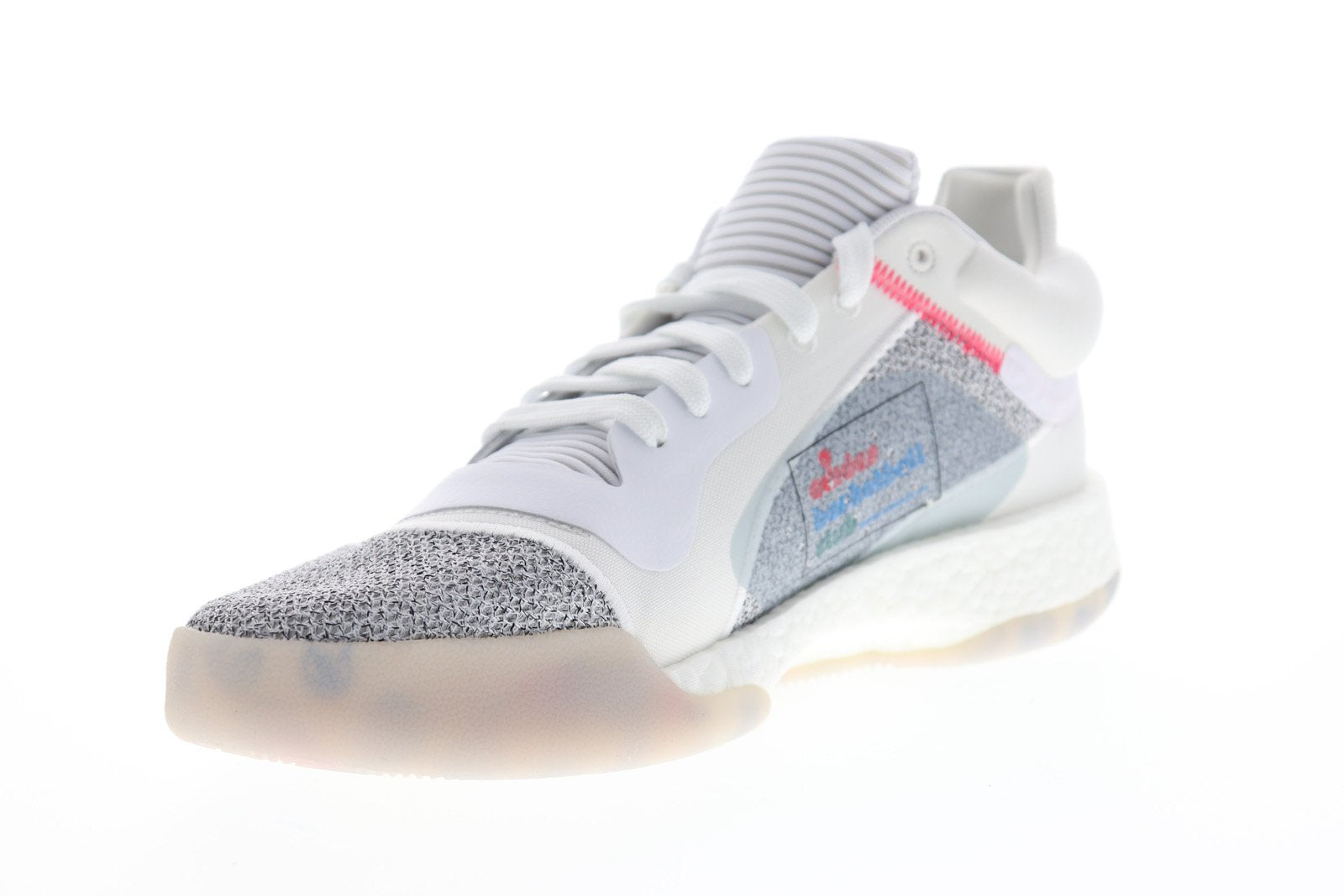 Marquee Boost Low G27745 Mens White Mid Top Athletic Gym Basketball Shoes