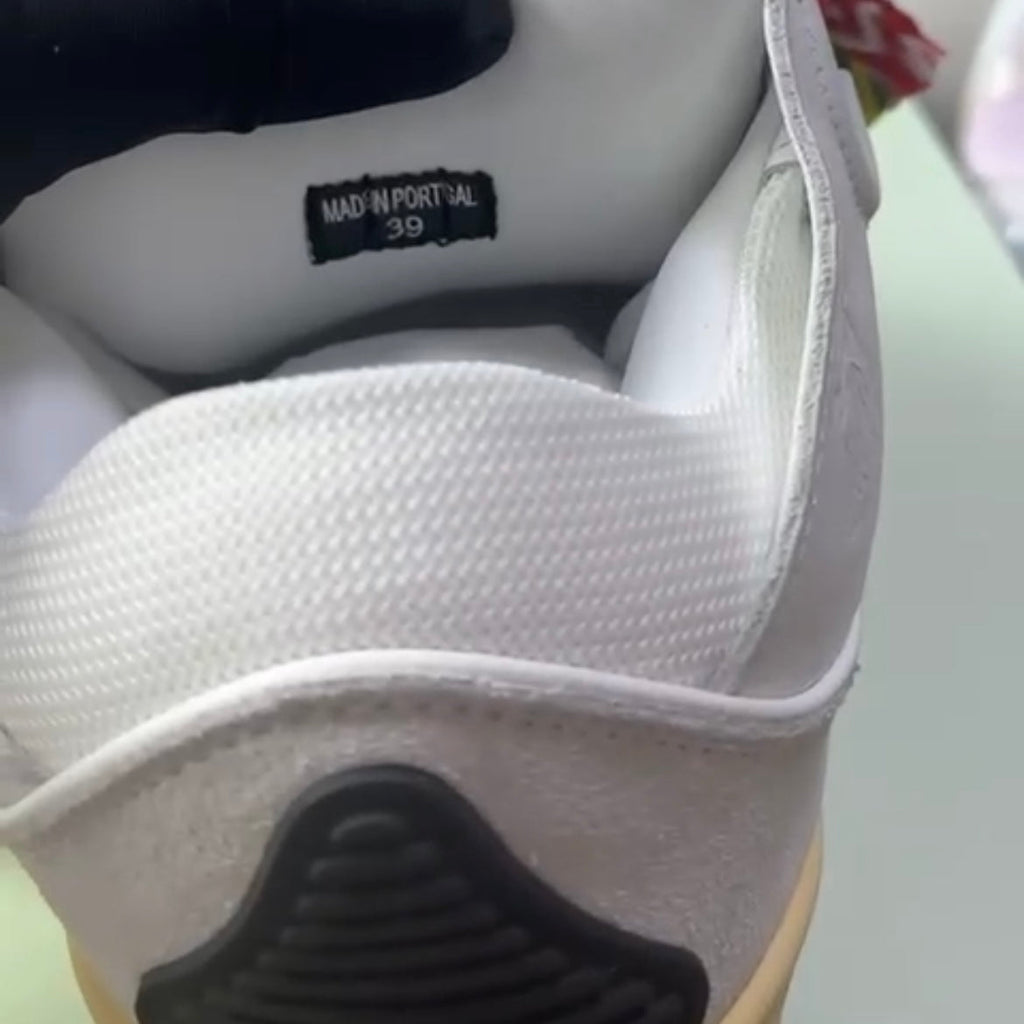 Leather Curb White Grey Black