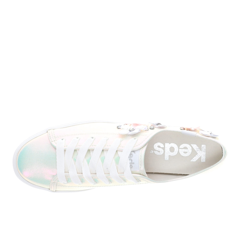 Triple Kick Canvas Floral Embellished Celebrations Lace Up Sneakers