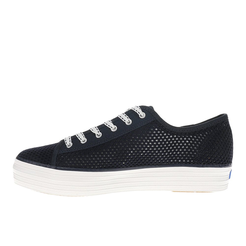 Triple Kick Cotton Mesh Lace Up Sneakers