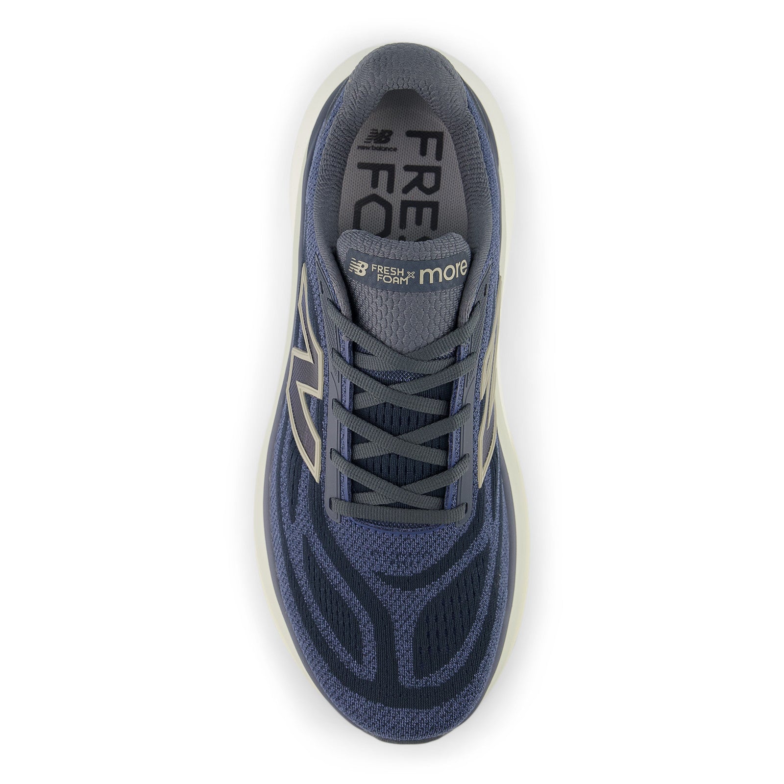 Men's Fresh Foam X More v6 in Graphite with Vintage Indigo and Shipyard
