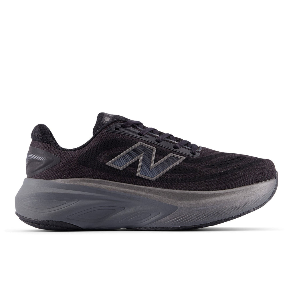 Men's Fresh Foam X More v6 in Black with Castlerock and Black Metallic