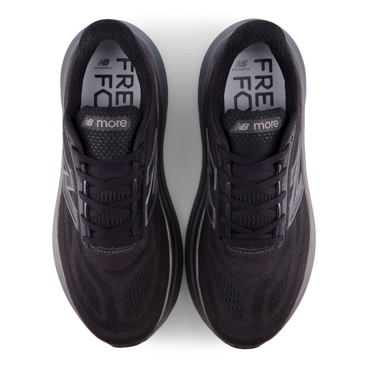 Men's Fresh Foam X More v6 in Black with Castlerock and Black Metallic