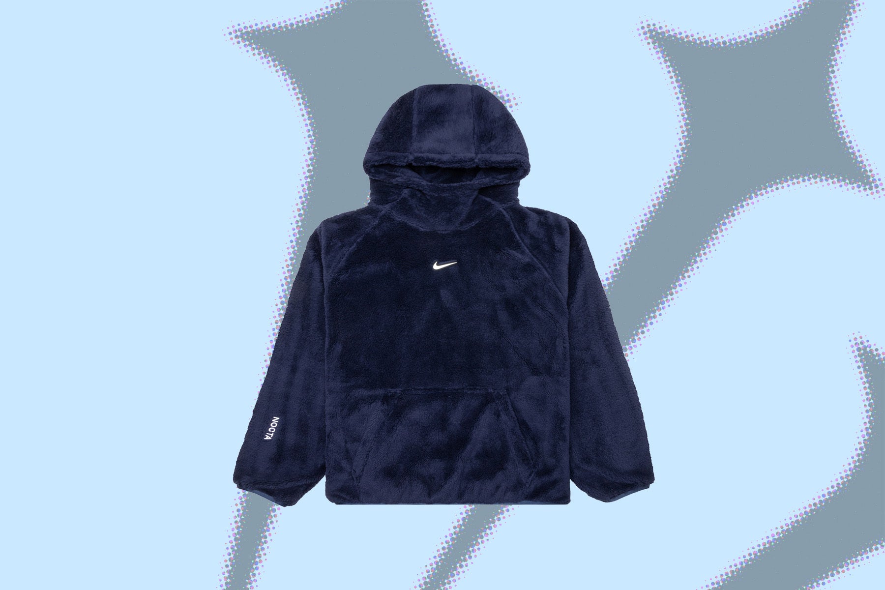 NRG Nocta Fleece Hoodie Womens - Midnight Navy/Wolf Grey