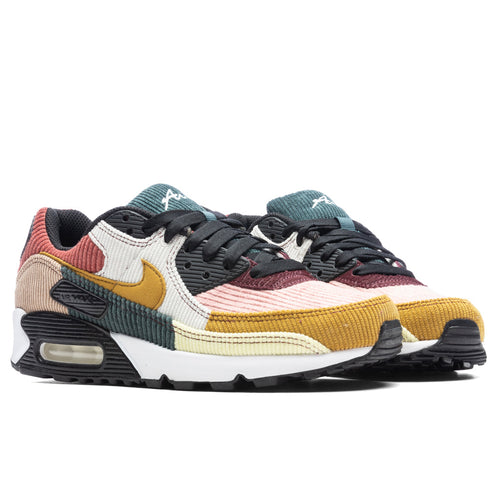 Women's Air Max 90 'Multi - Corduroy' - Black/Bronzine/Red Stardust