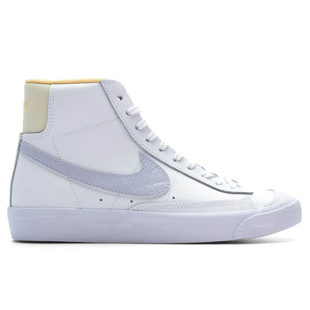 Blazer Mid '77 (GS) - White/Oxygen Purple/Coconut Milk