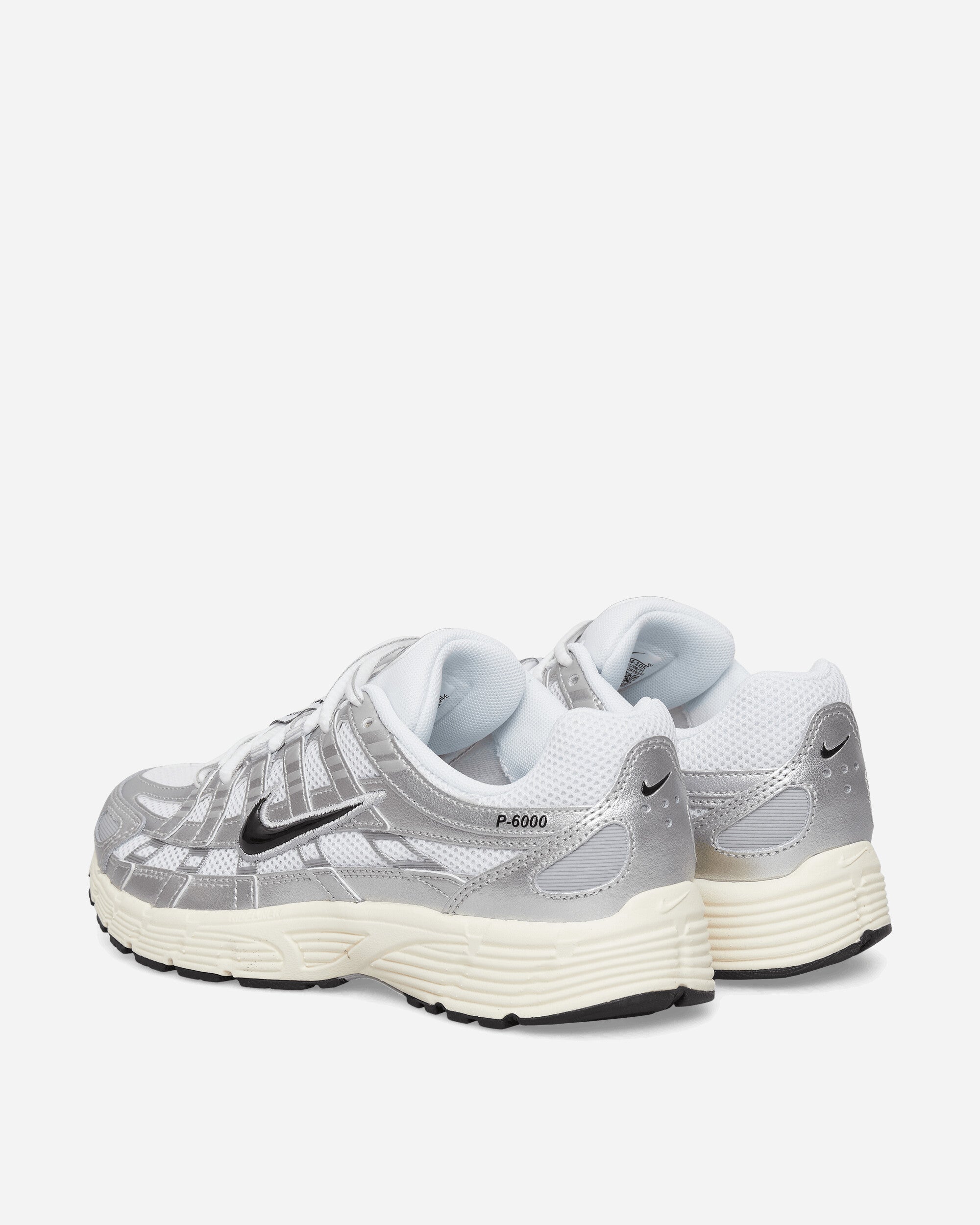 P-6000 Sneakers White / Metallic Silver