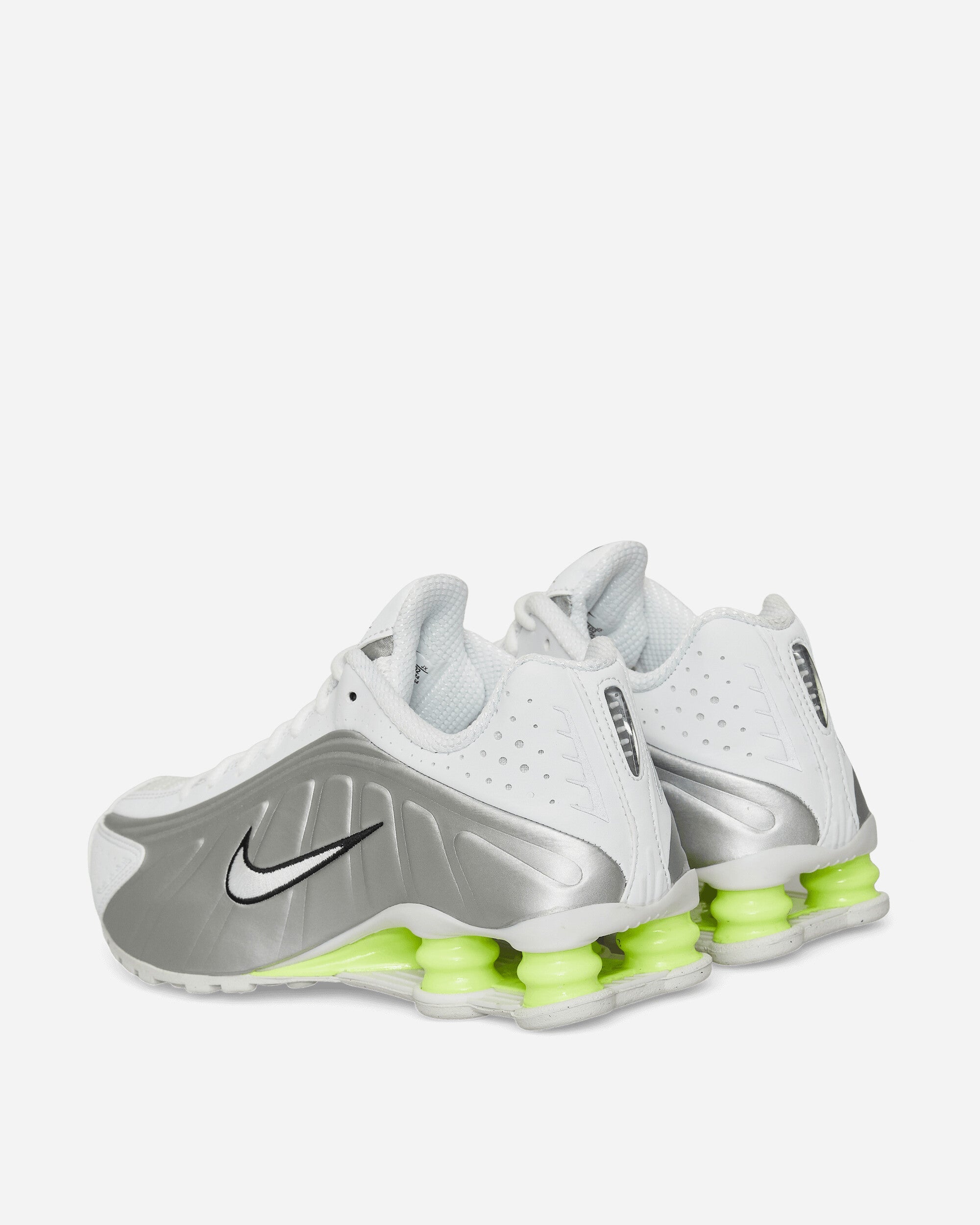 Women's Shox R4 Sneakers White / Metallic Silver / Volt
