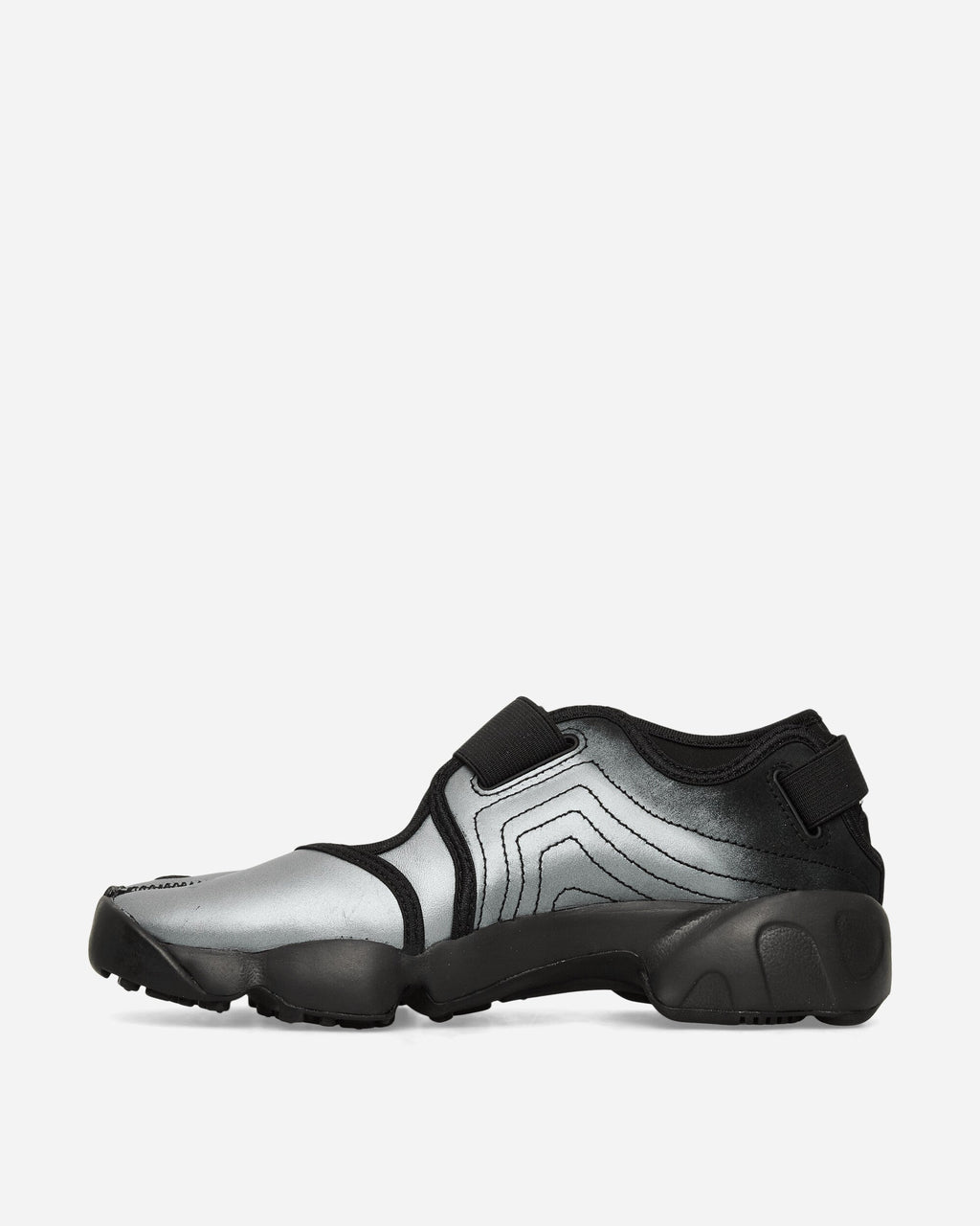 Women's Air Rift Leather Sandals Metallic Silver / Black