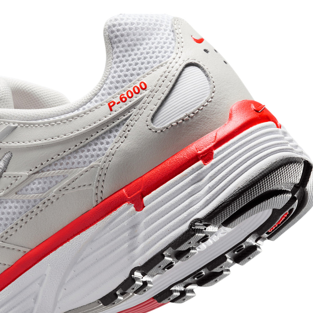 Nike P-6000 'White Platinum Tint Black Picante Red' Women's (2025)