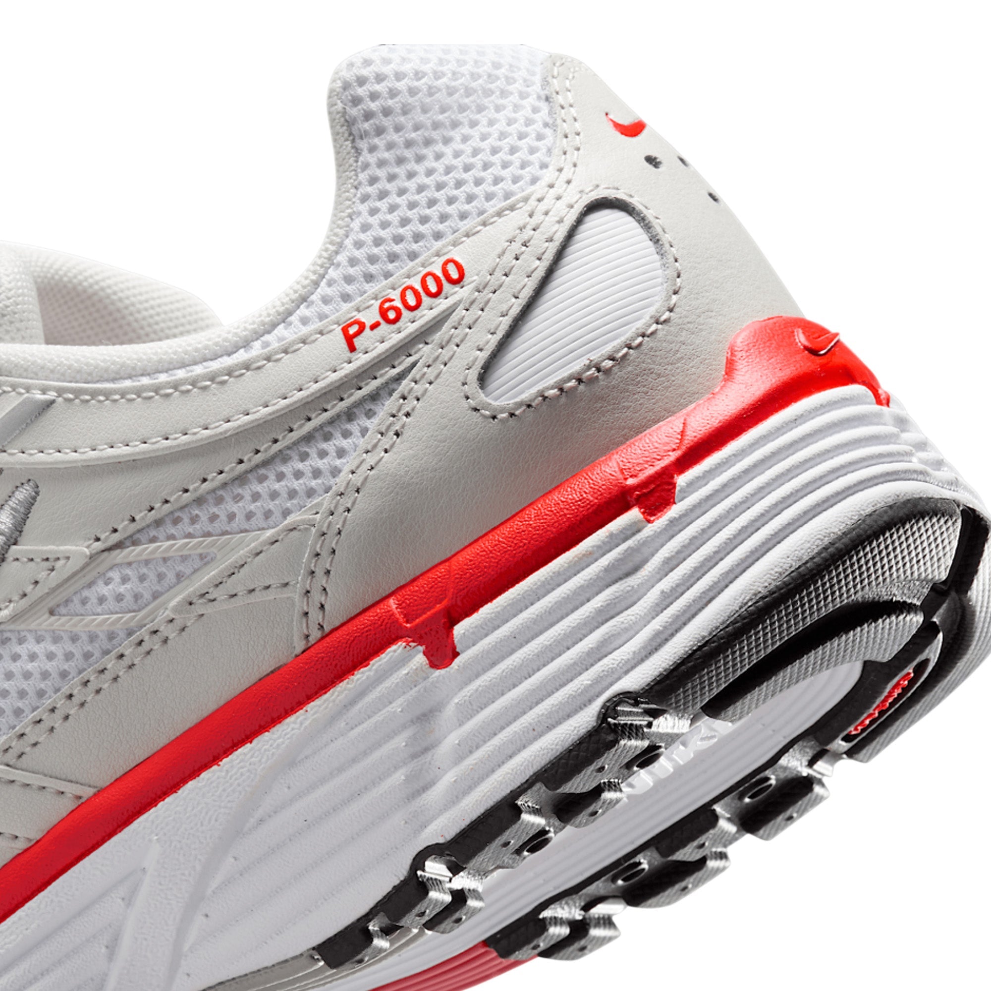 Nike P-6000 'White Platinum Tint Black Picante Red' Women's (2025)