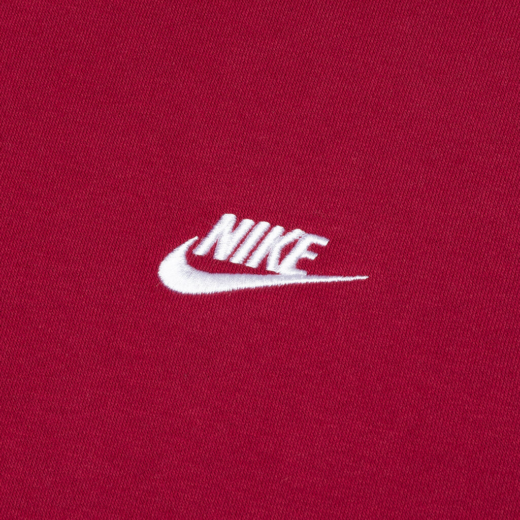 Sportswear Club Fleece Pullover Hoodie - Pomegranate/White