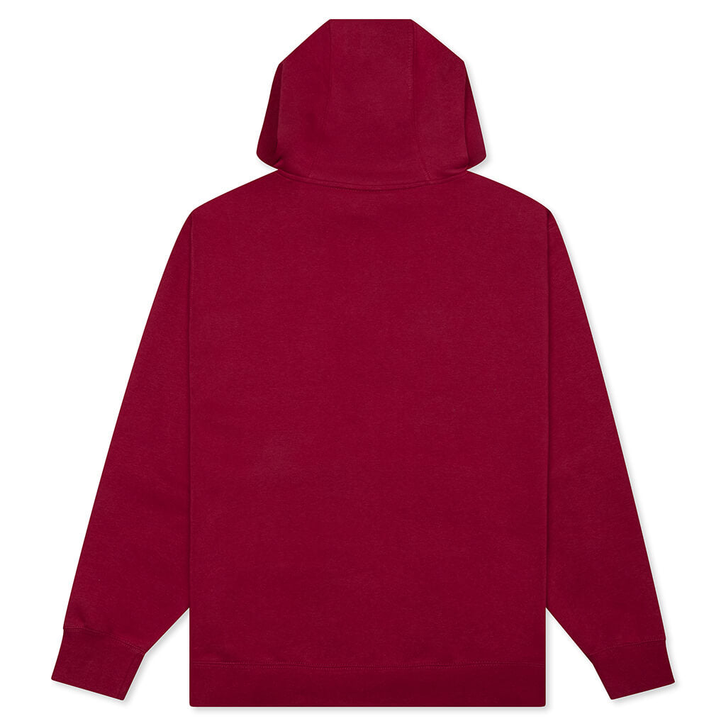 Sportswear Club Fleece Pullover Hoodie - Pomegranate/White