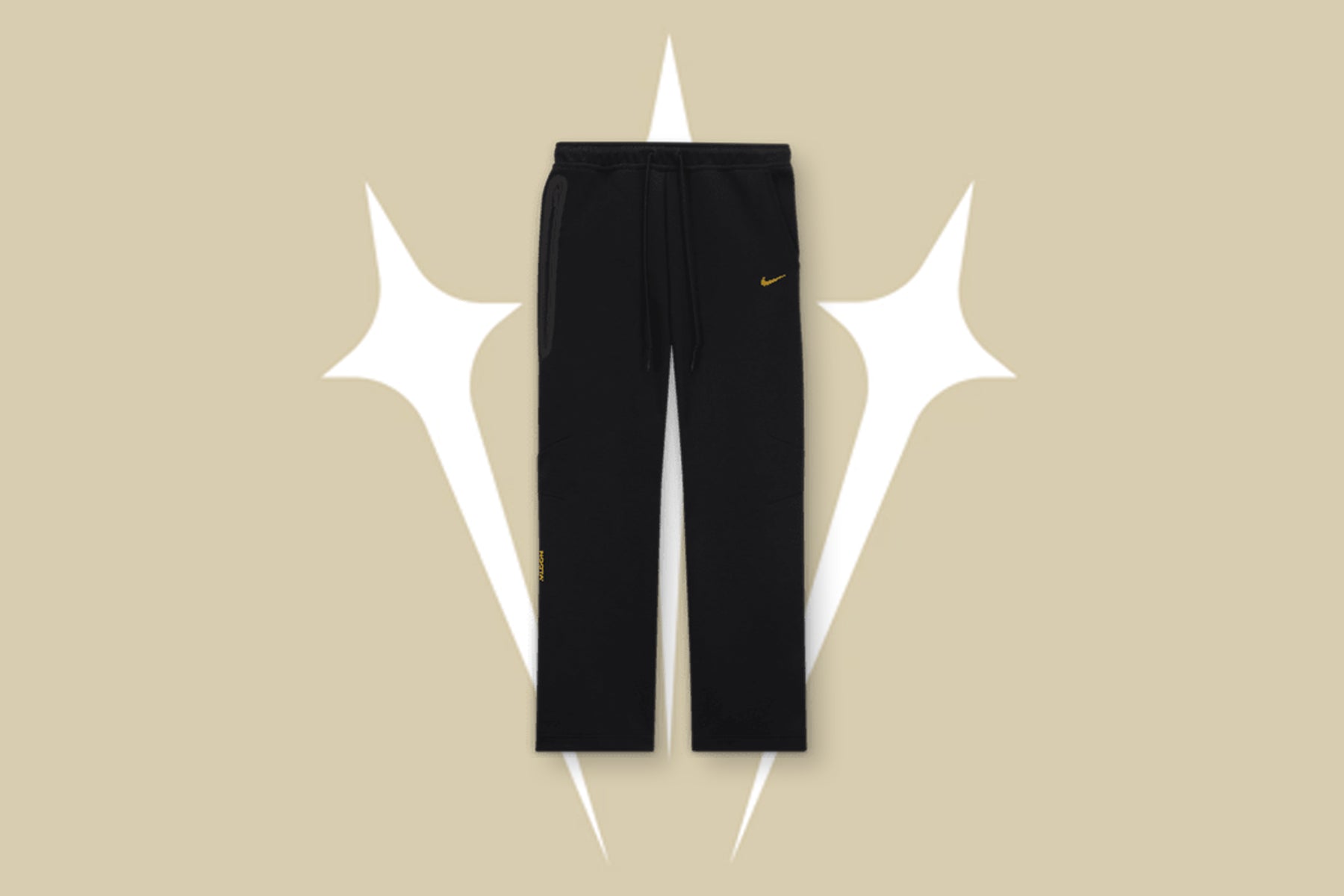 NOCTA Tech Fleece Open - Hem Pant - Black/University Gold