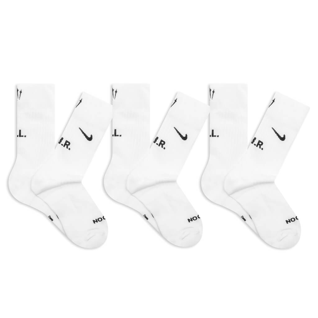 NOCTA Crew Socks - White/Black