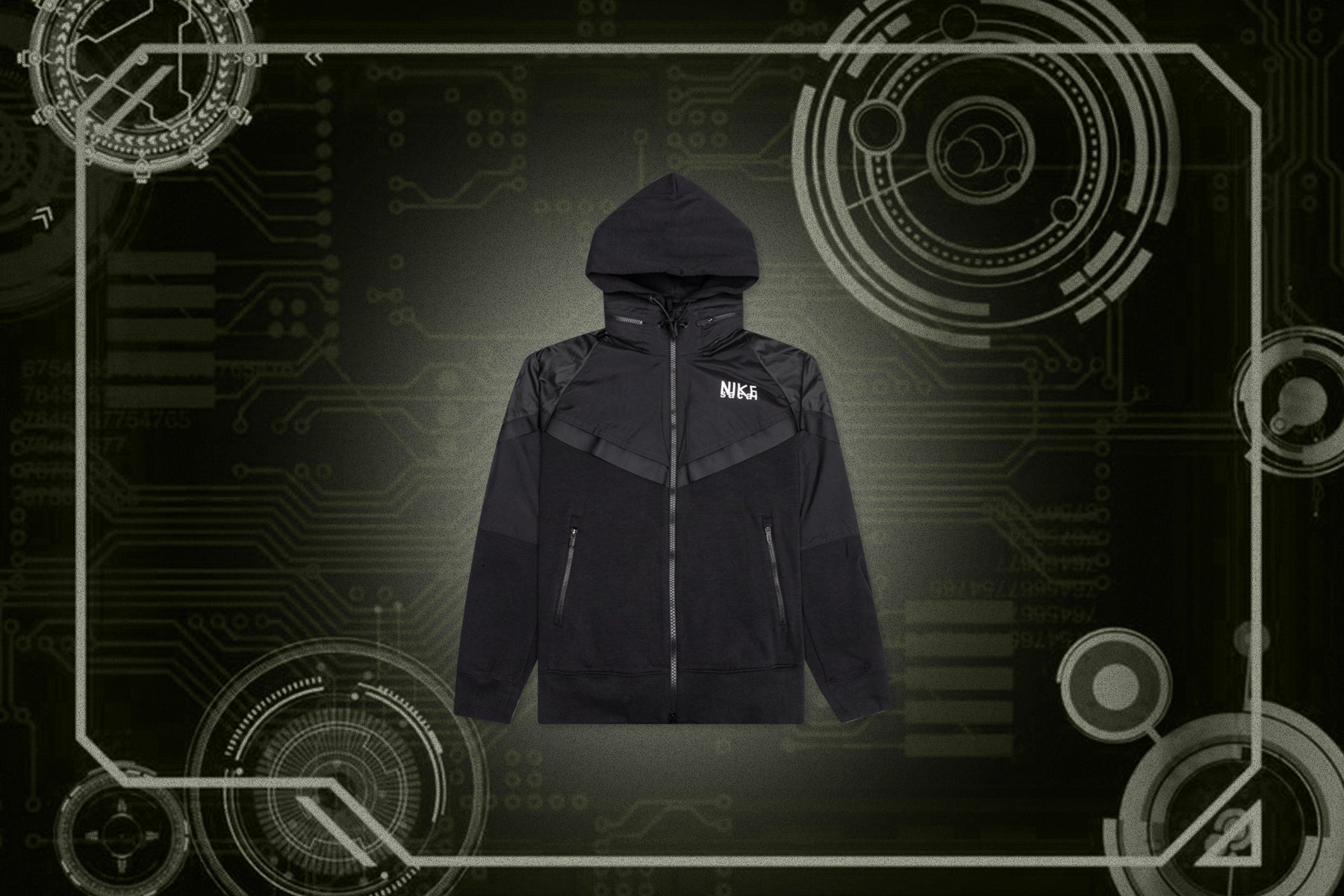 Sacai NRG Full Zip Hoodie - Black