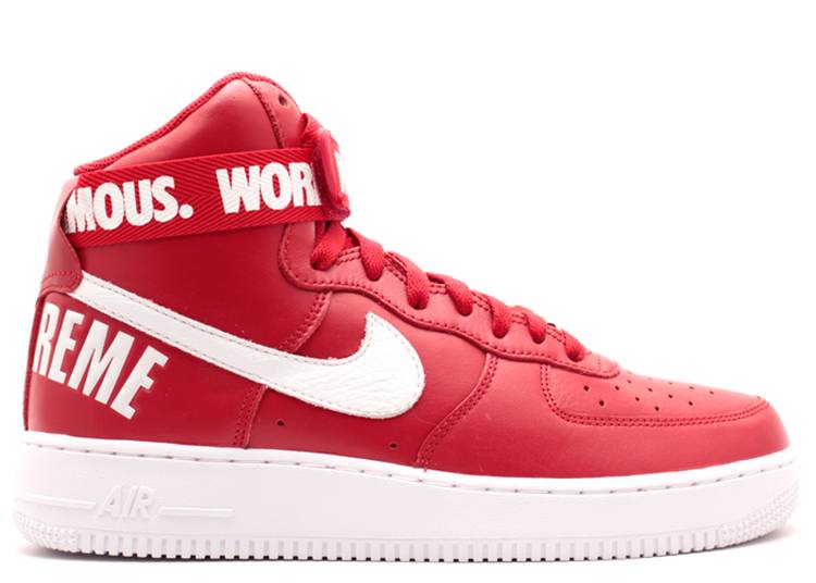 Air Force 1 High Supreme World Famous Red