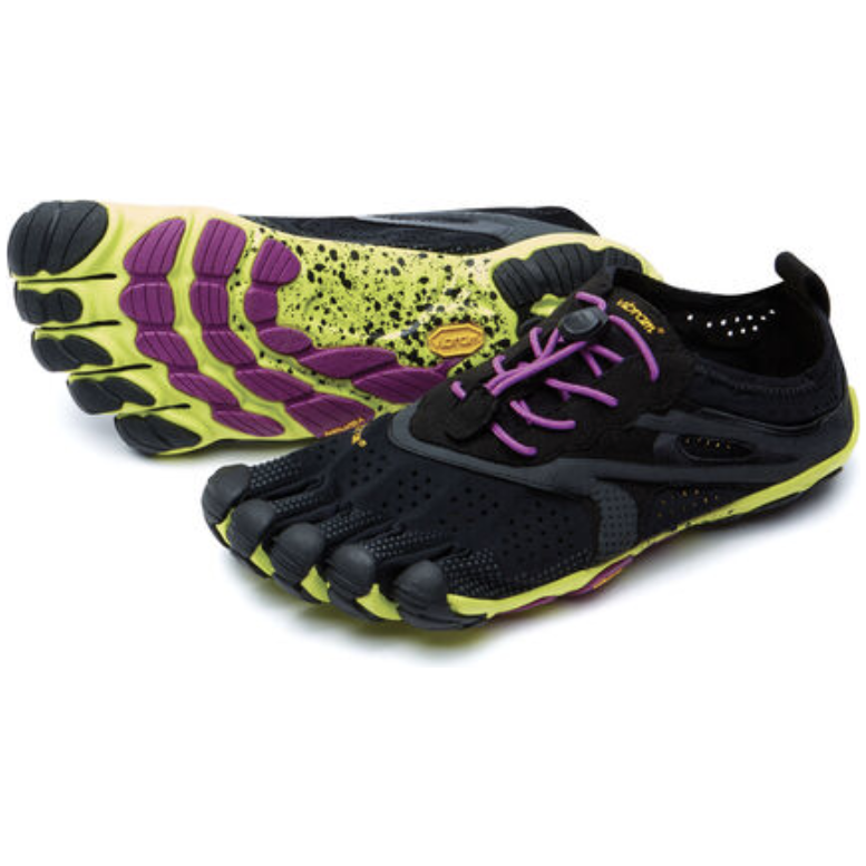 Women's V-Run in Black/Yellow/Purple